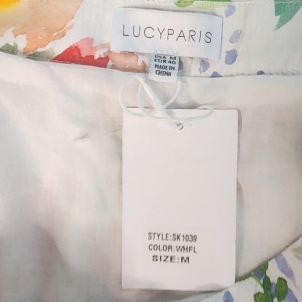 NWT Lucy Paris Laufey Mini Skirt Cottagecore Tiered Ruffles 100% Cotton Size: M - Picture 5 of 9